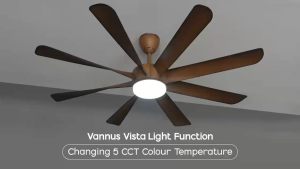 ALPHA VANNUS VISTA LED 8B 60 inches DC Motor Ceiling Fan with Digital Remote Control 12 Speed