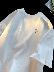 เสื้อยืดแขนสั้น Heavyweight Pure ผ้าฝ้าย สำหรับผู้ชาย ลำลอง แบรนด์ Ins หลวม ทรงพอดีตัว ปักลาย เสื้อท่อนบน ดูอ่อนเยาว์ ฤดูร้อน แฟชั่นทันสมัย