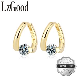 【Giao Hàng Nhanh】lzgood Tem 925 Sterling Kim Bạc Xoắn Ốc Khuyên Tai Tròn Pha Lê Cho Nữ Quà Tặng Trang Sức Hợp Thời Trang Cho Bé Gái FQL22023 Mới