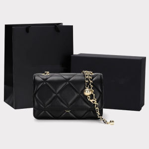 Ceekay Classic Style Lucky Beads Golden Ball Chain Bag Female 2023 New Trendy Womens Bags Fashion Shoulder Messenger Bag