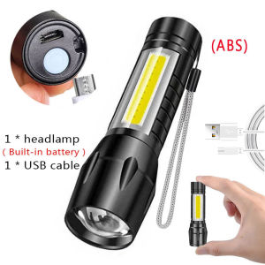 Đèn Pin LED P70 Mạnh Mẽ 5000LM Đèn Khẩn Cấp Chiến Thuật Siêu Sáng Với Tính Năng Thu Phóng Bằng Kính Thiên Văn Tích Hợp Pin 18650 ABS Chống Nước