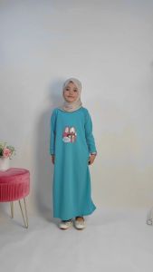 CF Kids Gamis Anak Perempuan Print DTF Kita Saudara Baju Muslim