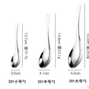 Stainless Steel Thickened Large 304 Soup Spoon for Home Use Children Kindergarten Adults Dining Spoon Soup Ladle