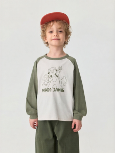 Marc&Janie | Camping Squirrel Color Block Long Sleeve Tshirt for Boys Spring