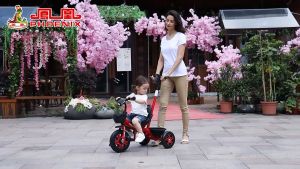 จักรยานเด็ก พร้อมตะกร้าใส่ของหน้าหลัง จักรยานสามล้อเด็ก แข็งแรง วิ่งนิ่ม