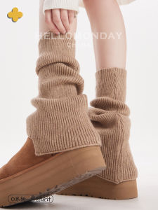 ถุงเท้าลายฉลามสำหรับผู้หญิง Hello Monday ถุงเท้าบุขนแกะหนา ทรงสั้น 5 คู่ ฤดูหนาว ถุงเท้าบุขนแกะสำหรับผู้หญิง