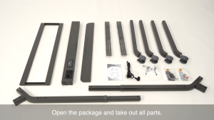 North Bayou NB P320 | 80" - 110" TV Mobile Cart with Wheels | Motorized Remote Control | Universal TV Stand | North Bayou