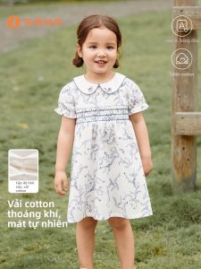 Wismorni | Cotton Short Sleeve Dress for Baby Girls