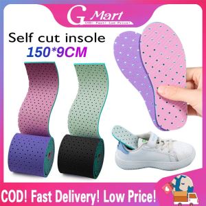 ⭐【LazTop Seller】【Free to Cut】Self-cutting Insoles Mesh Breathable Sweat-Absorbant Sports Insole For Women Men Memory Foam Shock-absorbing Shoe Pads 150cm ZJJ-Self-Cutting-Insole