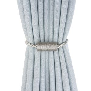 4pcs Strong Magnetic Curtain Tiebacks Outdoor Elegant Decorative Tie Backs Modern Rope Tiebacks For Drapes Window Curtain Holdba