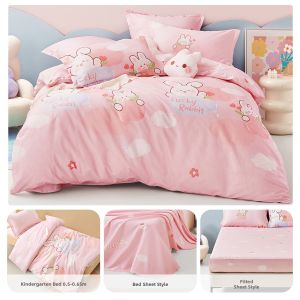 Luolai Kids | Cartoon Childrens Winter Warm Flannel Bedding Set 4PCS