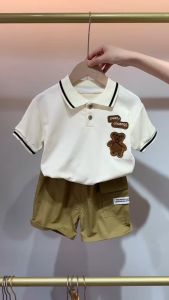 Tampan Kartun Polo Kaos Setelan Anak Laki-Laki Casual Imut Sets Pakaian Bayi Perempuan Katun Import