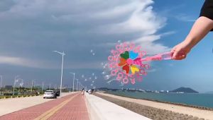 Kids Bubble Machine Blower Magic Rotating Windmill Toy Wedding Soap Bubble Outdoor Toys for Girls Boys Birthday Gift