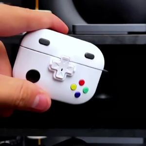 For Airpods Pro 2nd Gen Case for Airpods Pro 2 Protective Case Cool Game Style Pushbutton Switch Hard Protection Case