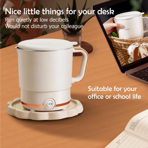 【Ready Stock】Folding Electric Kettle Travel Portable Small Stew Pot Kettle Mini Boiling Cup