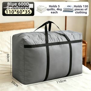 MANJIELI | Oxford Cloth Large Capacity Clothing and Quilt Storage Bag