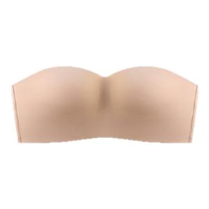Miiow | Wireless Strapless Bra Small Cup Womens Underwear Seamless Nylon Fabric Anti-Slip Comfortable Fit Full Coverage Chest Wrap