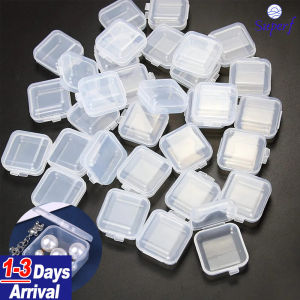 🔥Hot Sale🔥6Pcs Mini Clear Jewelry Box Makeup Organizer Jewelry Dust-proof Display Holder Travel Storage Box Plastic Case