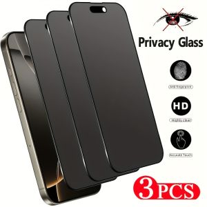 3Pcs Privacy Glass For iPhone 17 Air 16 Pro Max 16E 15 14 Plus 13 12 Mini 11 XR Tempered Glass Screen Protector Protective Film