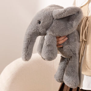 Adorable Elephant Doll Pillow Snuggly Plush Toy for Children Stuffed Animal Soft Toy Sleep Aid Comforter Toy for Kids