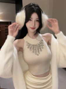GUZILIAN | Laid-back Style Knit Coat Set