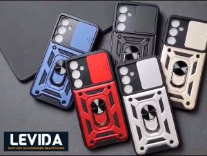 Samsung S23 FE Case Robot Ringstand Slide Kamera Protect