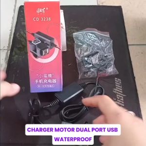 V192 ORI CHARGER MOTOR CHARGE CHAS CAS CASAN SUPER FAST CHARGING MOTORBIKE ON OFF DUAL PORT ANTI AIR
