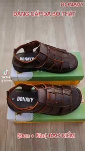 Giày Sandal Quai Chéo Nam Da Bò Thật 100% VYFASHION Cao Cấp Đế Khâu Dép Quai Hậu Chắc Chắn V.SN8C