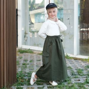 ROK CARGO ANAK PEREMPUAN / ROK ANAK TERBARU / ROK ANAK KOREAN STYLE ROK CARGO ANAK 5 TAHUN