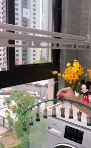 Stainless Steel Clothes Drying Rack 10 Clips Multifunction Pants Trouser Socks Hanger Penyangkut Baju 衣架