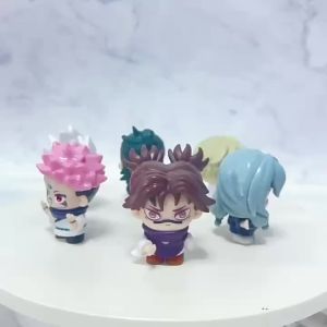 Bandai | 6 pcs/set Jujutsu Battle Anime Character Tiger Staff Yureno Rose Gojo Gojo Handmade PVC Model Anime Toy Ornament Birthday Gift