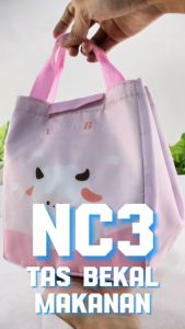 Tas Bekal Makan Motif Pony Lunch Bag Waterproof Tempat Bekal Makanan Serbaguna -NC3