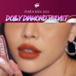 SON DOLLY DIAMOND VELVET SON KEM LÌ KHÔNG CHÌ CHẤT LƯỢNG CAO CHÍNH HÃNG - MÀU ĐỎ BẢ TRẦU