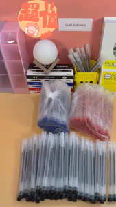FAMILY`S CHOICE 100pcs Ballpen Set 0.5mm Gel Pen Black Sign Pen Students Neutral Pen 3 Colors Ball Pen