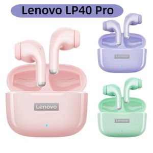 100%Original Lenovo LP40 Pro TWS Earphones Bluetooth 5.3 True Wireless Headphones Gaming Touch Control Sweatproof Sport Headset In-ear with Mic