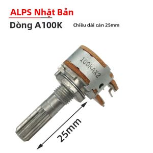 ALPS Audio Amplifier Audio Volume Dual Six Foot 6 Foot Potentiometer B100K50K10K Carbon Film Potentiometer Electronic Components