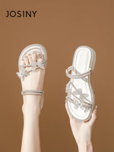 Josiny | Summer New French Style Crystal Fairy Sandals