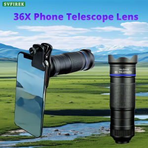 36X Universal Mobile Phone Camera Lens HD Monocular Telescope External Phone Camera Zoom Macro Extensible tripod