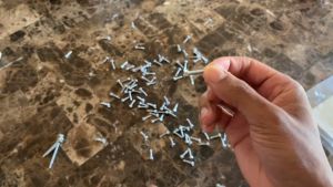 50pcs M5.5 Self-Drilling Dovetail Screws 50/60mm Zinc Plated Steel Hex Washer Head Tapping Screw