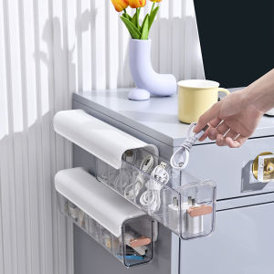 กล่องเก็บสายเคเบิล กล่องจัดการสายเคเบิลบนโต๊ะพร้อมฝาปิด กล่องจัดระเบียบสายไฟพร้อมช่อง 6 ช่องสำหรับสำนักงาน บ้าน โต๊ะทำงาน