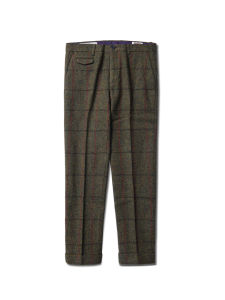 Harris Tweed Plaid Casual Business Pants Wool 100% Straight Tube Style for Youth Suitable for Autumn Season