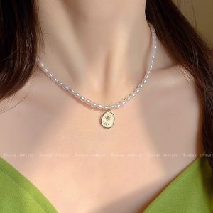 Rose pearl necklace for women elegant temperament high-end clavicle necklace light luxury