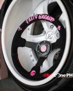 TASTY GARAGE X NRG Steering Wheel JDM Racing Sport with Embroidery 350mm Universal