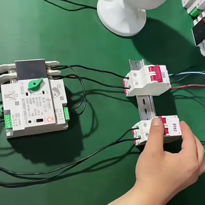 Din Rail Solar Type 63A 100A 125A 2P Mini ATS Dual Power Automatic Transfer Switch for PV and inverter