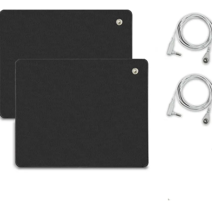 2 Pack Grounding Mat for Desk Bed Earthing Mat Universal Non-Slip Mouse Pad for Anxiety Relief Stress Reduce Sleep Improvement