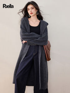 puella | Style Loose Fitting Mid-Length Knit Sweater Jacket