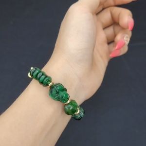 Vòng cáp mix 5 charm lu thống ngũ điếu hồ ly tỳ hưu túi tiền CTST - Phong Thủy TUDO