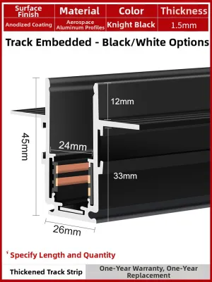 WANLIYANG | Magnetic Embedded Adjustable Light Dimming No-frame Spot Track Light