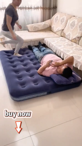 Air Bed Single/Double/Queen/King Size Portable Bed Mattress Heavy Duty Inflatable Bed with Electric Air Pump