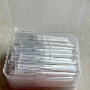 80/160 Pcs/Box I-type push pull interdental brush 0.6-1.5Mm Cleaning Between Teeth Oral Care Orthodontic I Shape Tooth Floss